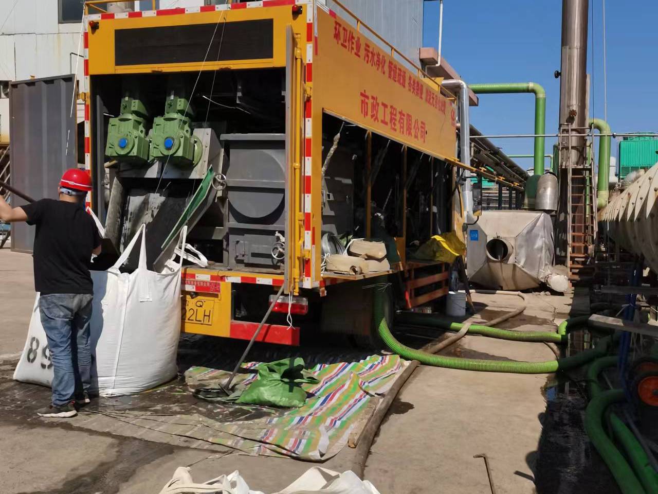 宣化淤泥压干处理